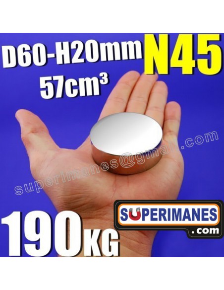 IMÁN NEODIMIO 60x20mm