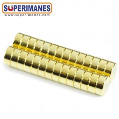 IMÁN NEODIMIO 8x3mm DORADO 2