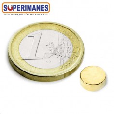 IMÁN NEODIMIO 8x3mm DORADO