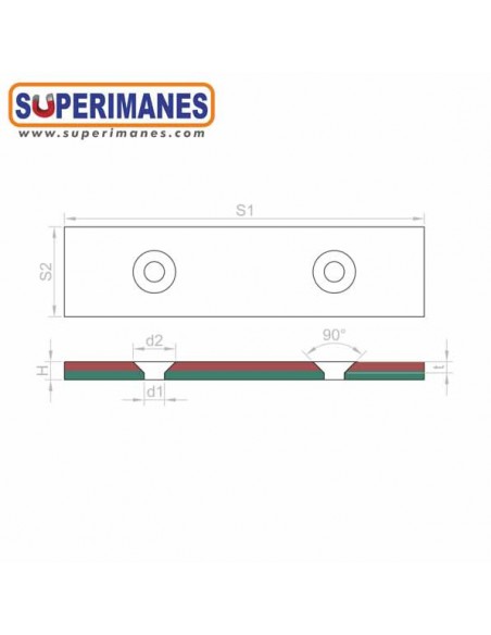 IMÁN PARA ATORNILLAR 80x20x4mm