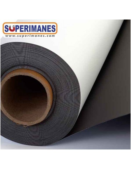 IMÁN PVC BLANCO 1 CARA. Ancho 20 cm