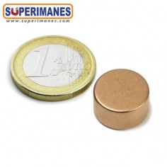 IMÁN NEODIMIO 15x8mm COBREADO 2
