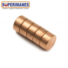 IMÁN NEODIMIO 12x6mm COBREADO 2