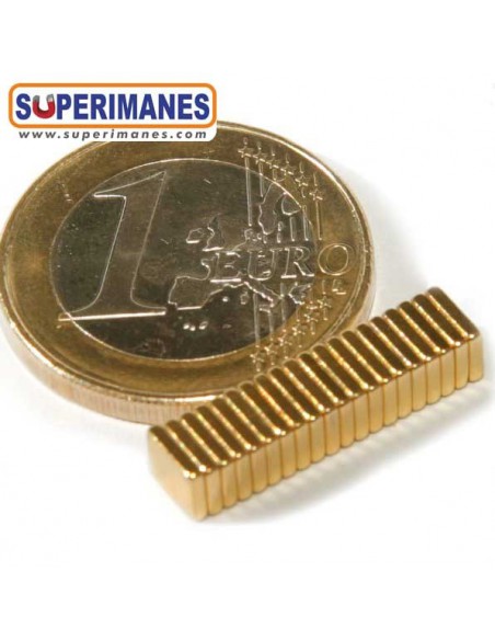 IMÁN NEODIMIO 5x4x1mm DORADO