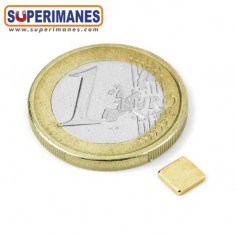 IMÁN NEODIMIO 5x5x1.2mm DORADO