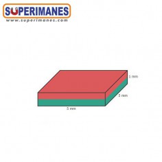 IMÁN NEODIMIO 5x5x1mm 120°C 2