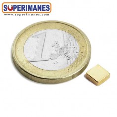 IMÁN NEODIMIO 5x5x2mm DORADO