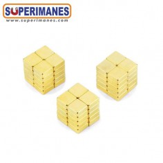 IMÁN NEODIMIO 5x5x2mm DORADO 2