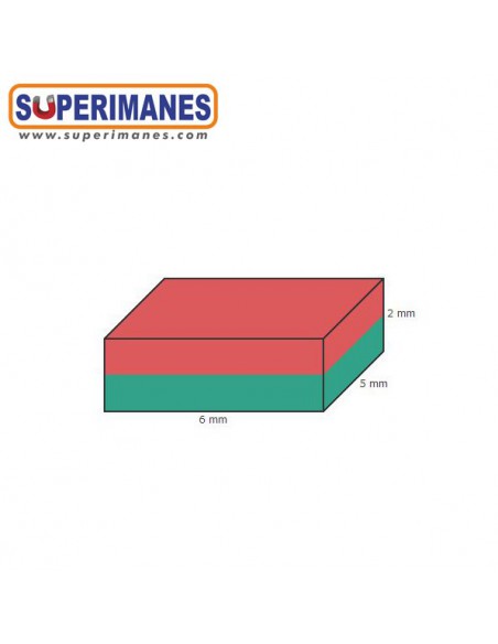 IMÁN NEODIMIO 6x5x2mm 120ºC