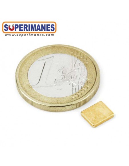 IMÁN NEODIMIO 7x6x1.2mm DORADO