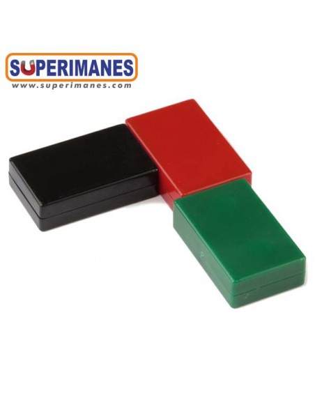 IMÁN FUNDA PLÁSTICO 26x16x7MM COLORES