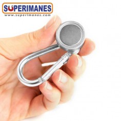 BASE MAGNÉTICA NEODIMIO Ø 25 mm MOSQUETÓN 2