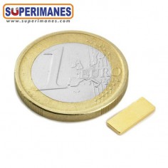 IMÁN NEODIMIO 10x4x1.2mm DORADO