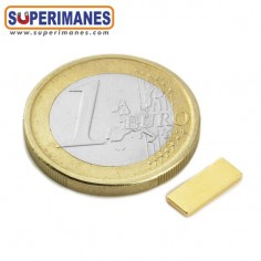 IMÁN NEODIMIO 10x4x1mm DORADO