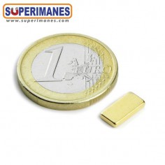 IMÁN NEODIMIO 10x4x1.5mm DORADO