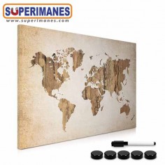 MAPA MAGNÉTICO 60x40cm VINTAGE