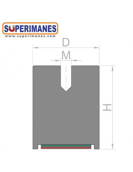 BASE MAGNÉTICA NEODIMIO CILÍNDRICA 25x35 mm M6 (BMCR-25)