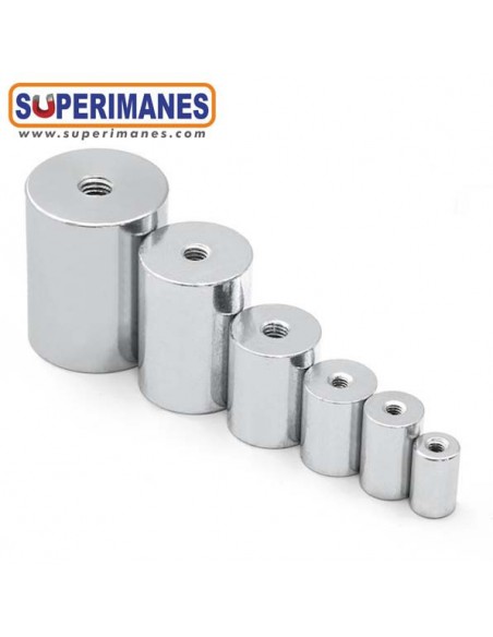 BASE MAGNÉTICA NEODIMIO CILÍNDRICA 25x35 mm M6 (BMCR-25)