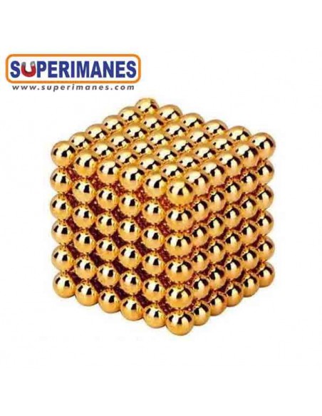 SET 216 ESFERAS MAGNÉTICAS 5mm DORADO