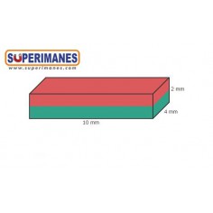 IMÁN NEODIMIO 10x4x2mm DORADO 2